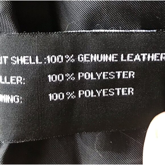 Genuine‎ Leather Black Belted Full Zip Jacket Women's Size XL Made In México - Picture 7 of 7